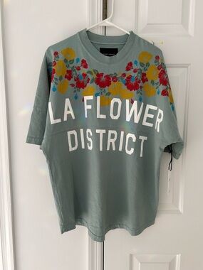 Spirit Jersey Short Sleeve Tee - Sage Green with White Lettering